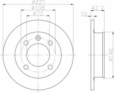 HELLA PAGID 8dd355100171 -  Тормозной диск